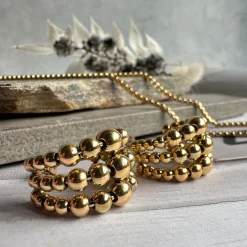 Øreringe Minna forgyldt - Vandfast