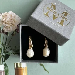 Øreringe Signe med ferskvandsperler