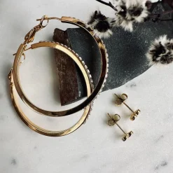 Ørestikker Bellisima forgyldt - Vandfast