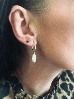 Ørestikker GIA – Black 18K forgyldt