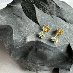 Ørestikker GIA – Blue 18K forgyldt