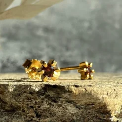 Ørestikker GIA – Brown 18K forgyldt