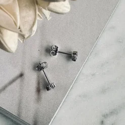 Ørestikker GIA - Klar Silver