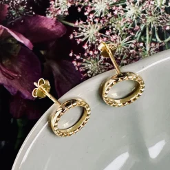 Ørestikker Sille forgyldt sterling sølv