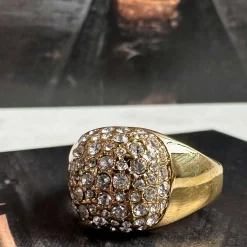 Ring CINDY krystal - Forgyldt