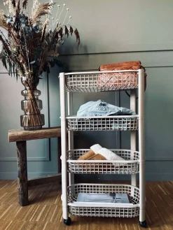 Rullevogn m. 4 kurve - Beige