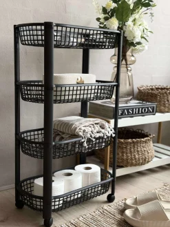 Rullevogn m. 4 kurve - Sort