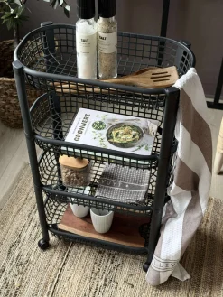 Rullevogn m. 4 kurve - Sort