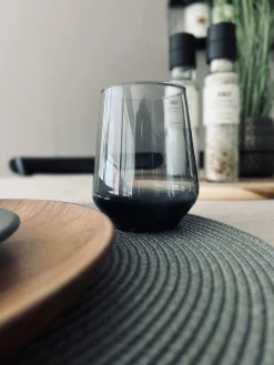 Rund dækkeserviet - Grå