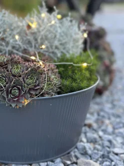 Rund skjuler med riller - Grå