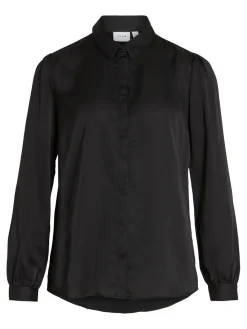 Satinskjorte Luna Black