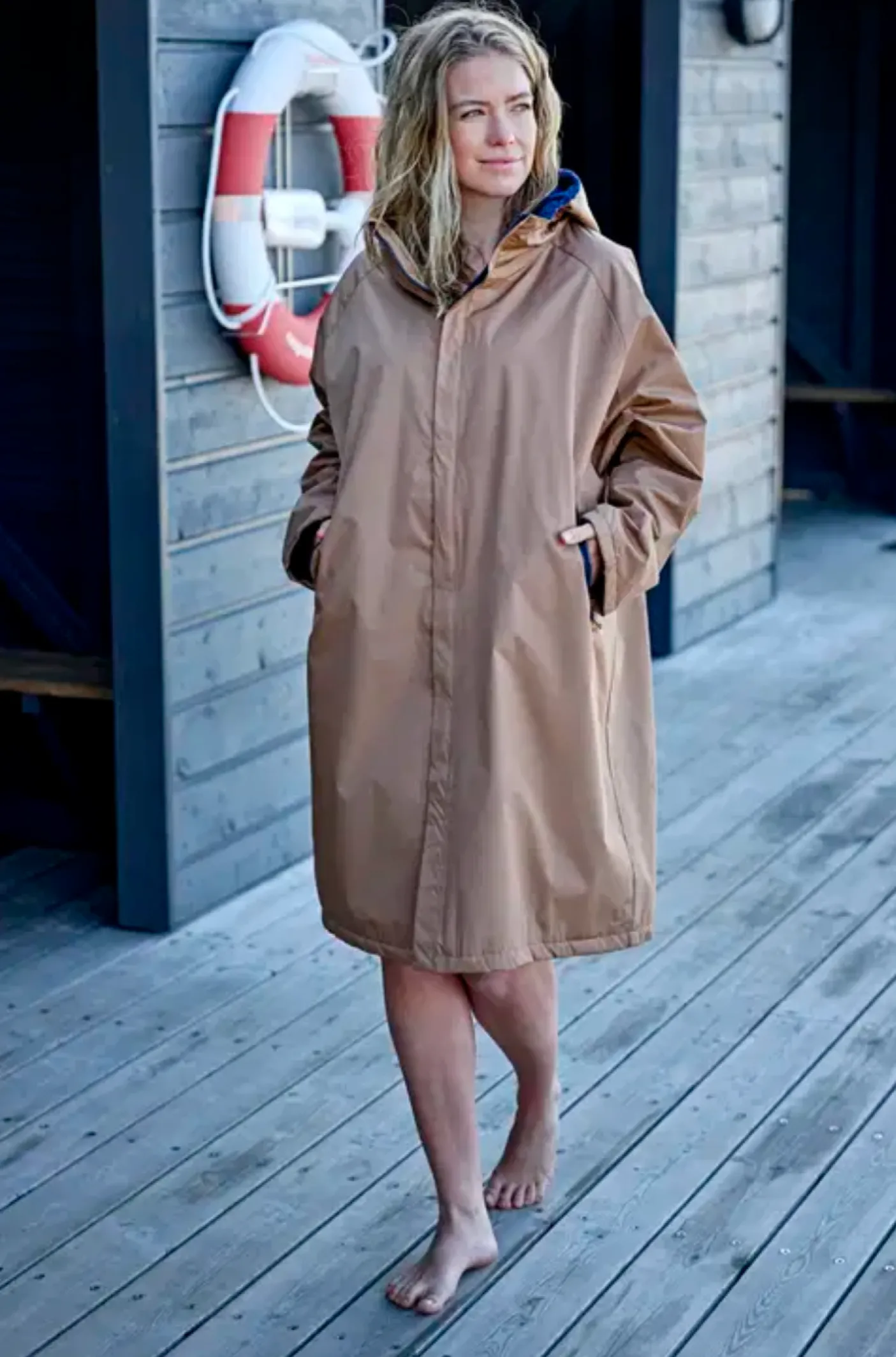 Södahl North Vinterbadekåbe - Warm Taupe