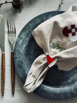 Servietringe med Nissehue - Pakke med 4 stk