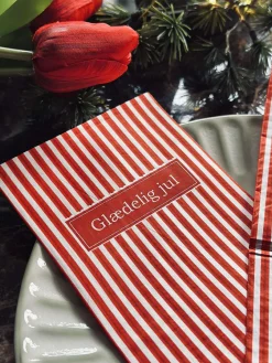 Servietter Jul - 20stk. Rød strib