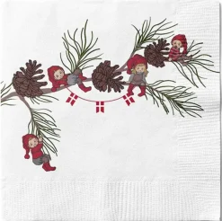 Servietter med nisser - 20 stk