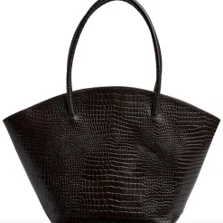 Shopper croco i skind - Brown