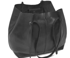 Shopper i blød skindkvalitet - Sort