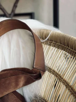 Shopper i blødt ruskind - Cognac