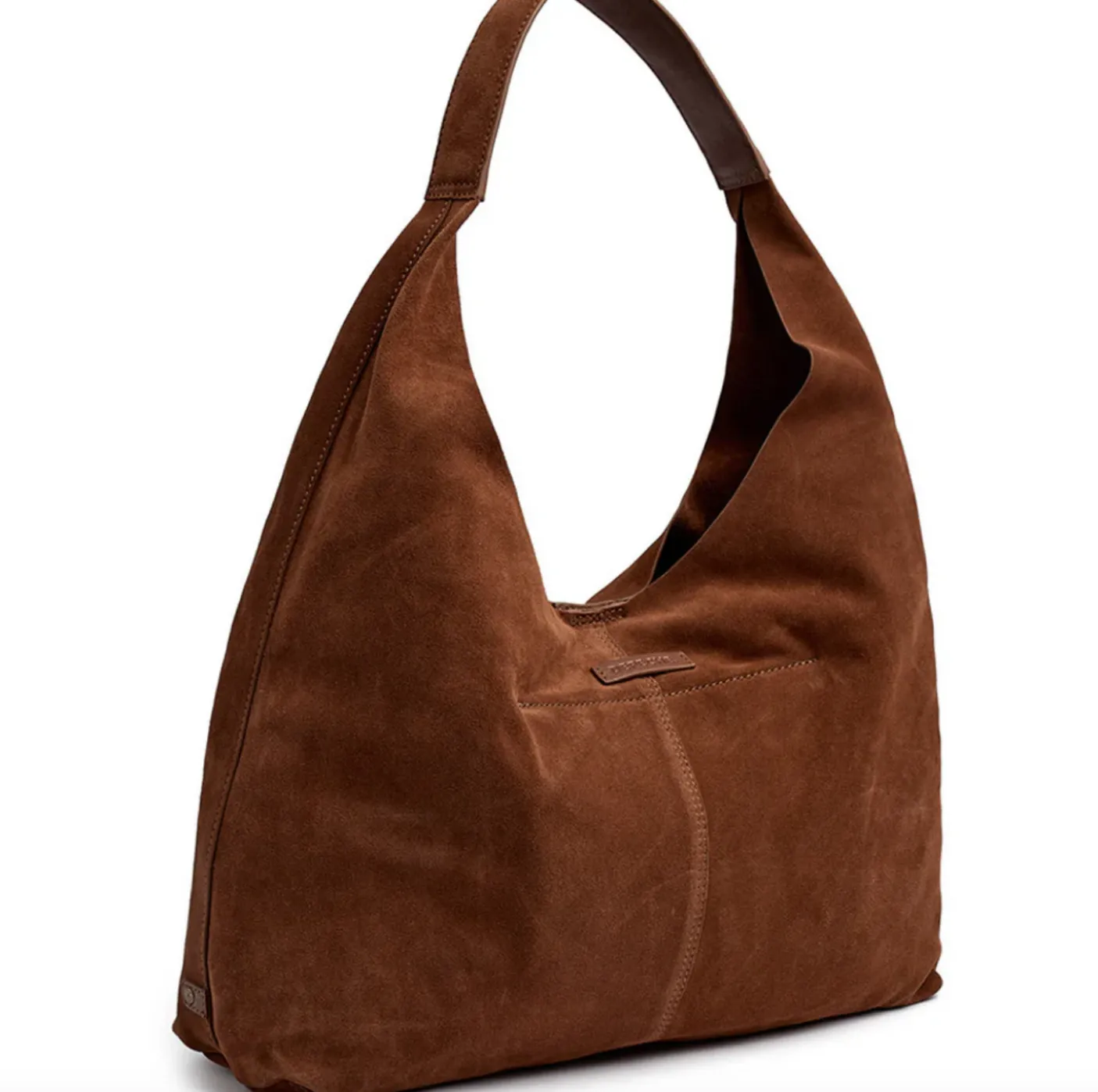 Shopper i blødt ruskind - Cognac