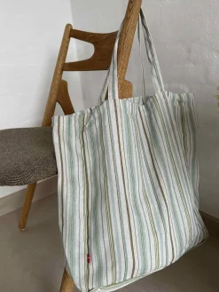Shopper Stribet grøn
