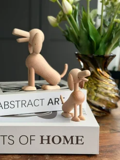 Siddende Hund Wood - Flere størrelser