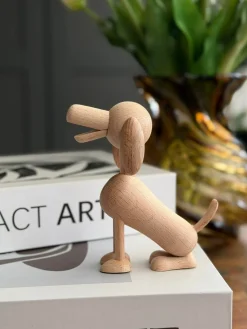 Siddende Hund Wood - Flere størrelser