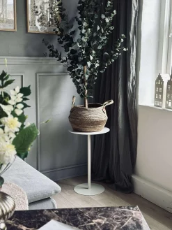 Sidebord - Hvid metal