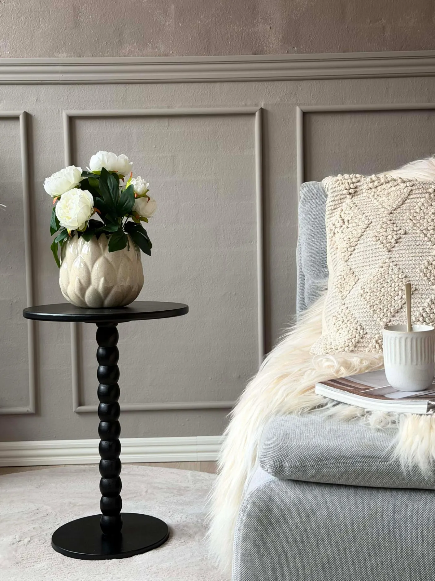 Sidebord - Sort 35xH50 cm