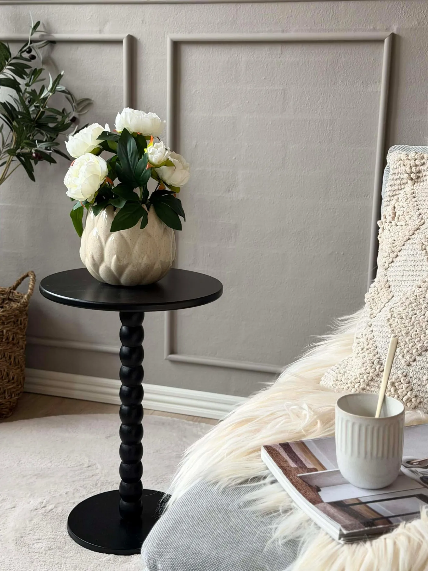 Sidebord - Sort 35xH50 cm