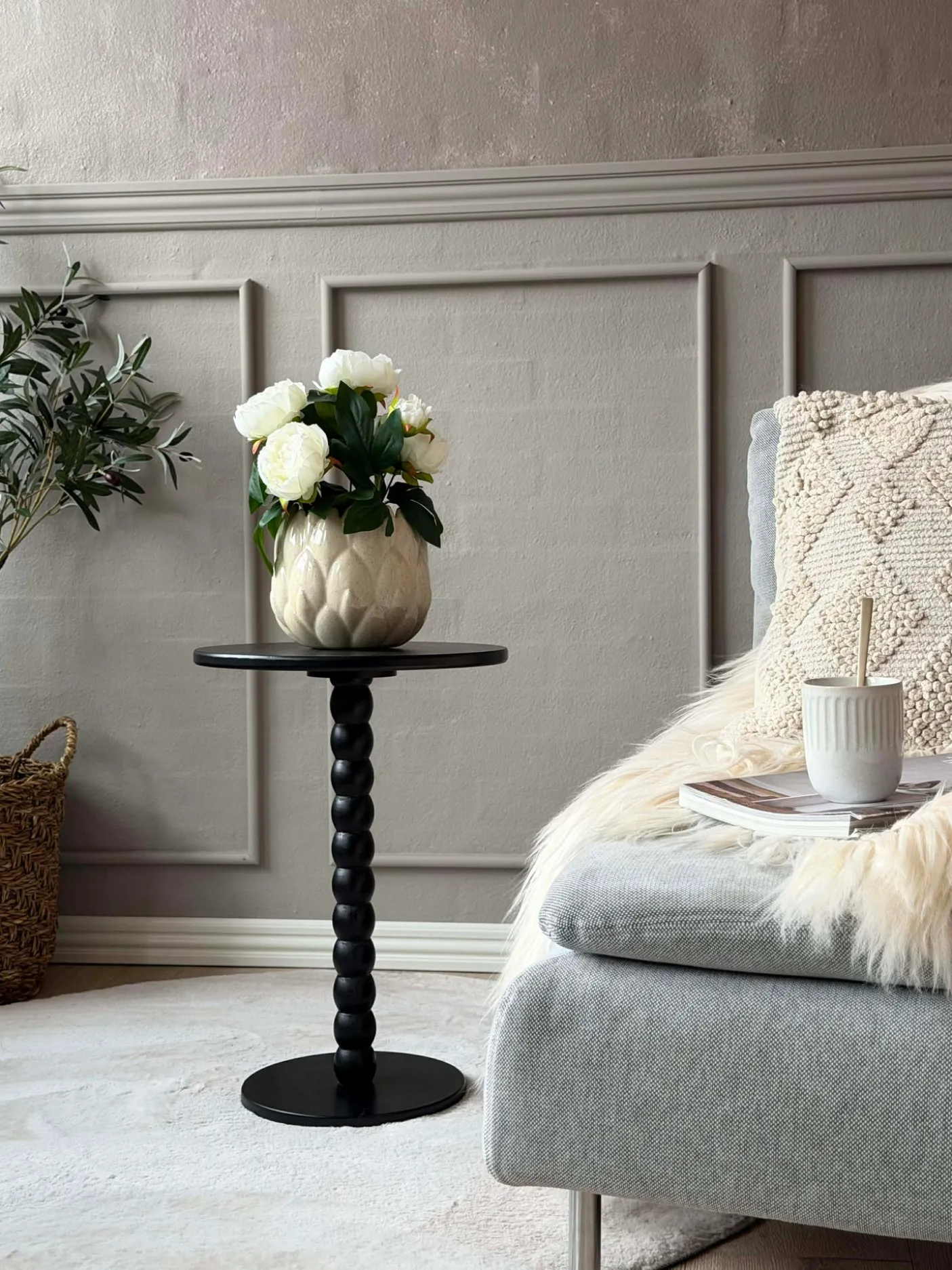 Sidebord - Sort 35xH50 cm