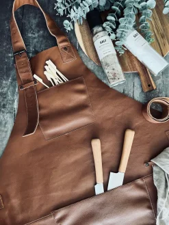 Skindforklæde – Cognac bøffellæder