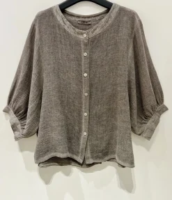 Skjorte Luna Brown - Hørmix