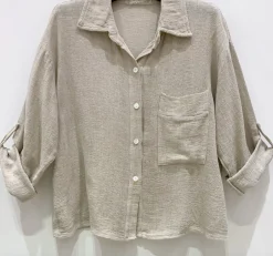 Skjorte Milla - Hørmix beige