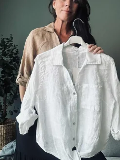 Skjorte NALA hvid - 100% hør