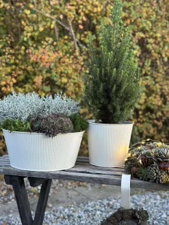 Skjuler med riller - Hvid