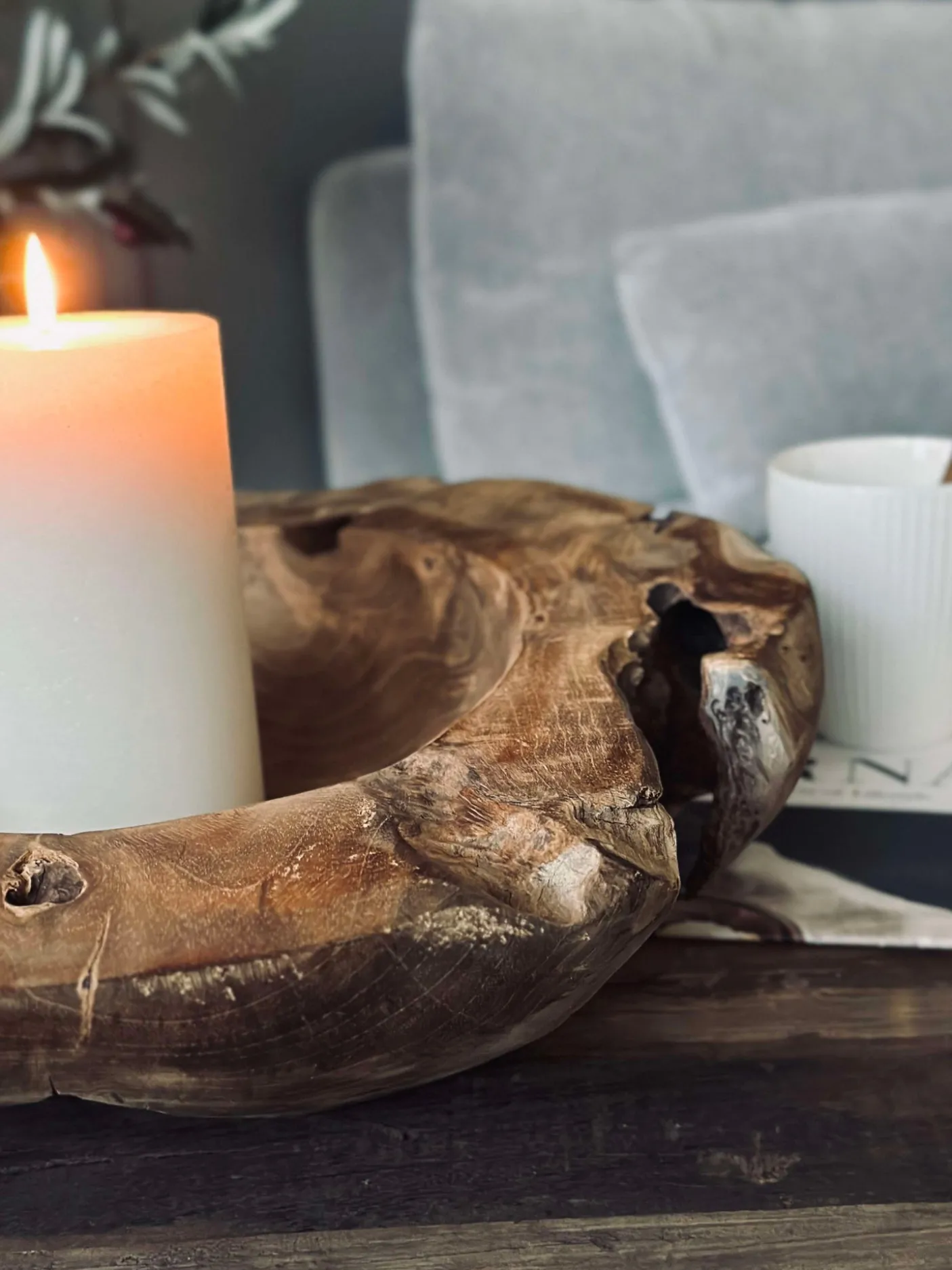 Skål af teakrod – Large