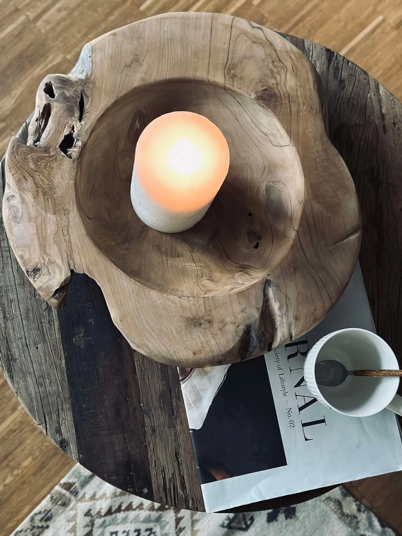 Skål af teakrod – Large