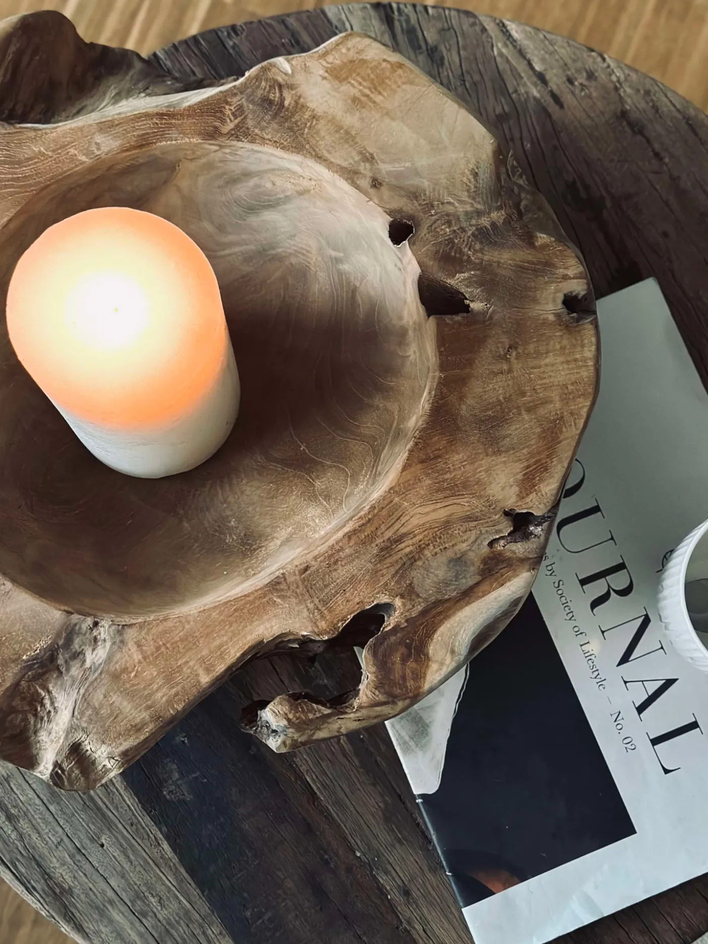 Skål af teakrod – Large