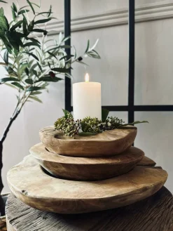 Skål af teakrod – Medium