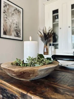 Skål af teakrod – Medium