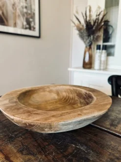 Skål af teakrod – Medium