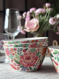 Skål flower melamin