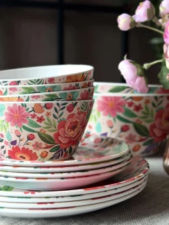 Skål flower melamin