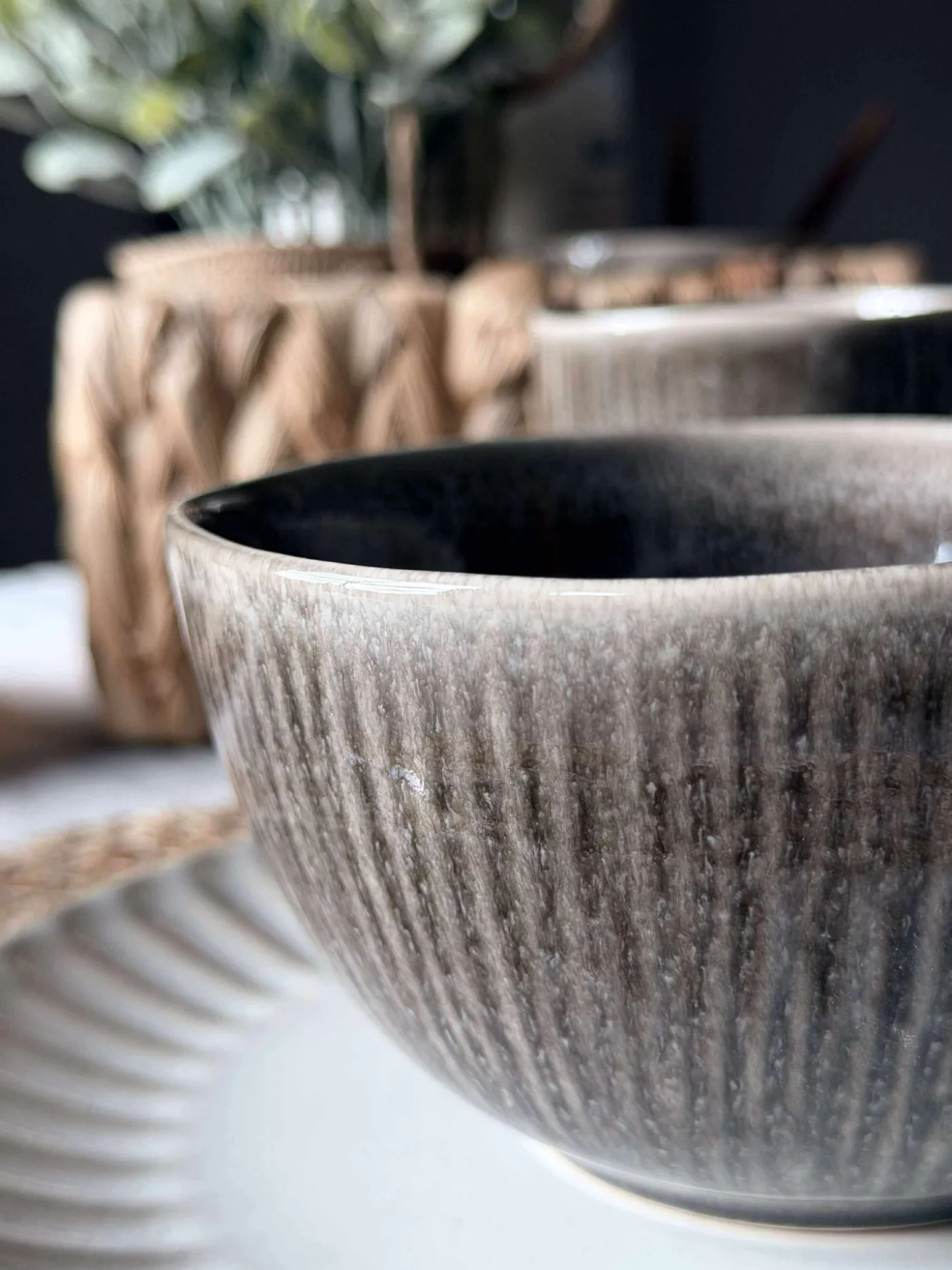 Skål Lydia keramik - Sæt med 4 stk