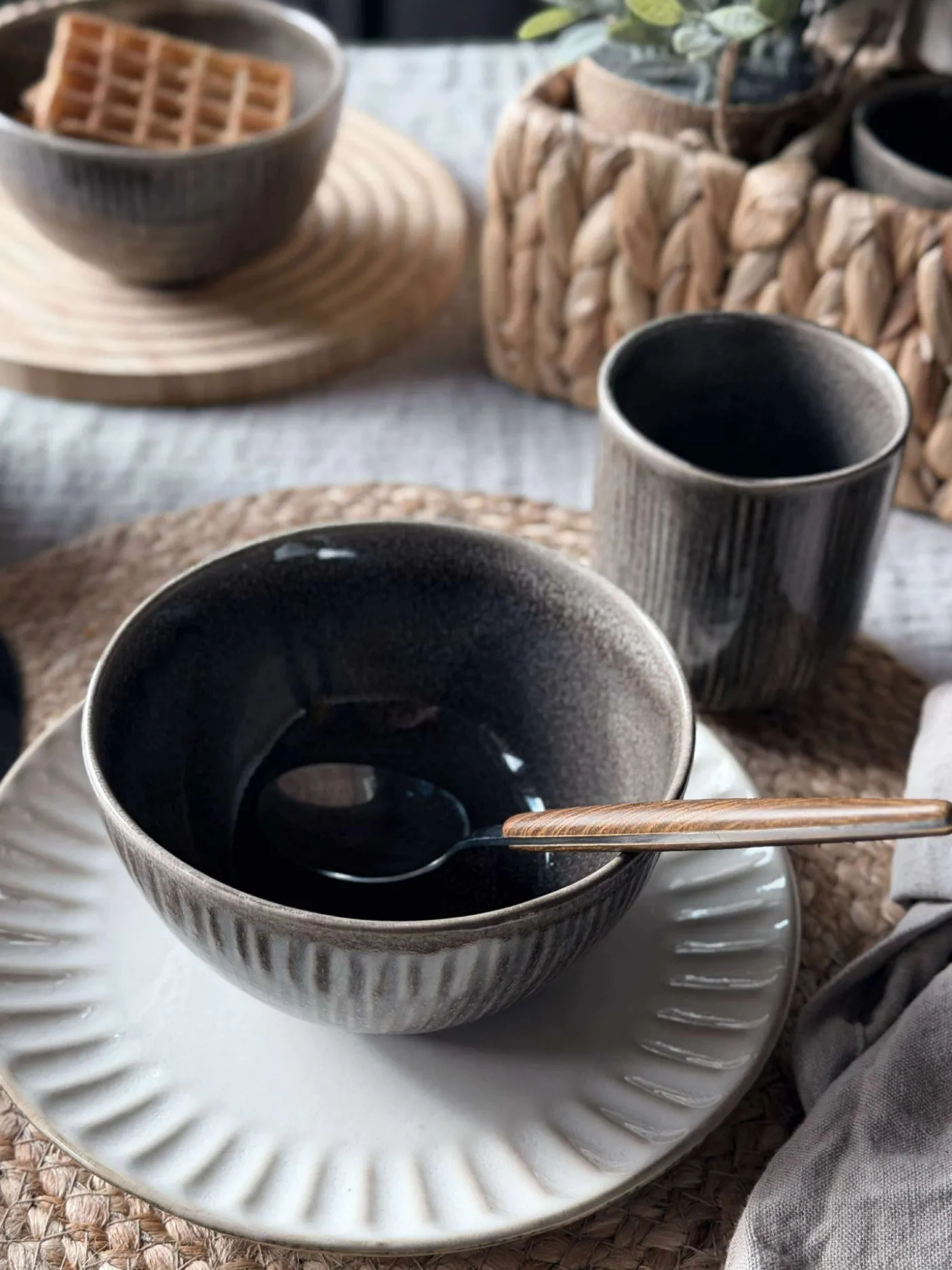 Skål Lydia keramik - Sæt med 4 stk