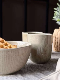 Skål Lydia keramik - Sæt med 4 stk Beige