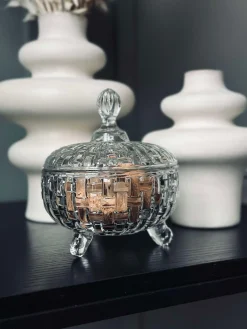 Skål med låg i glas 200ml.