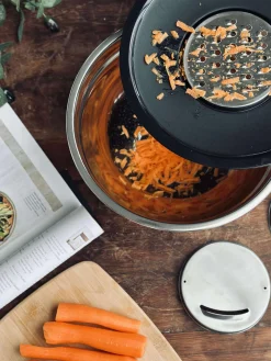 Skål med snittelåg - Rustfrit stål