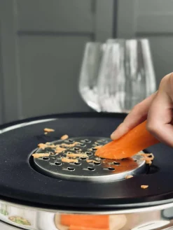 Skål med snittelåg - Rustfrit stål