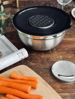 Skål med snittelåg - Rustfrit stål